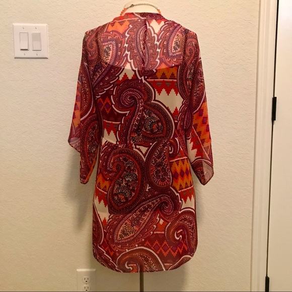 CABi Paisley Print Kimono Top SZ Medium - Picture 7 of 11